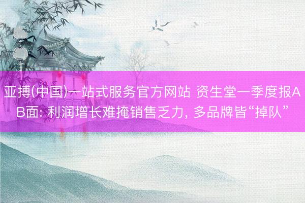亚搏(中国)一站式服务官方网站 资生堂一季度报AB面: 利润增长难掩销售乏力， 多品牌皆“掉队”